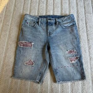Polo Ralph Lauren blue denim shorts Size 14 Retro Pteppy Summer Vacation